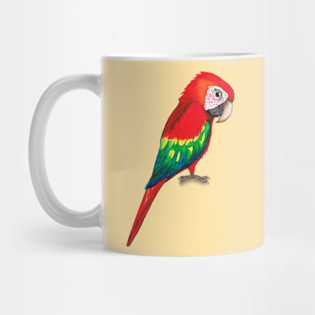 Scarlet macaw by Bwiselizzy